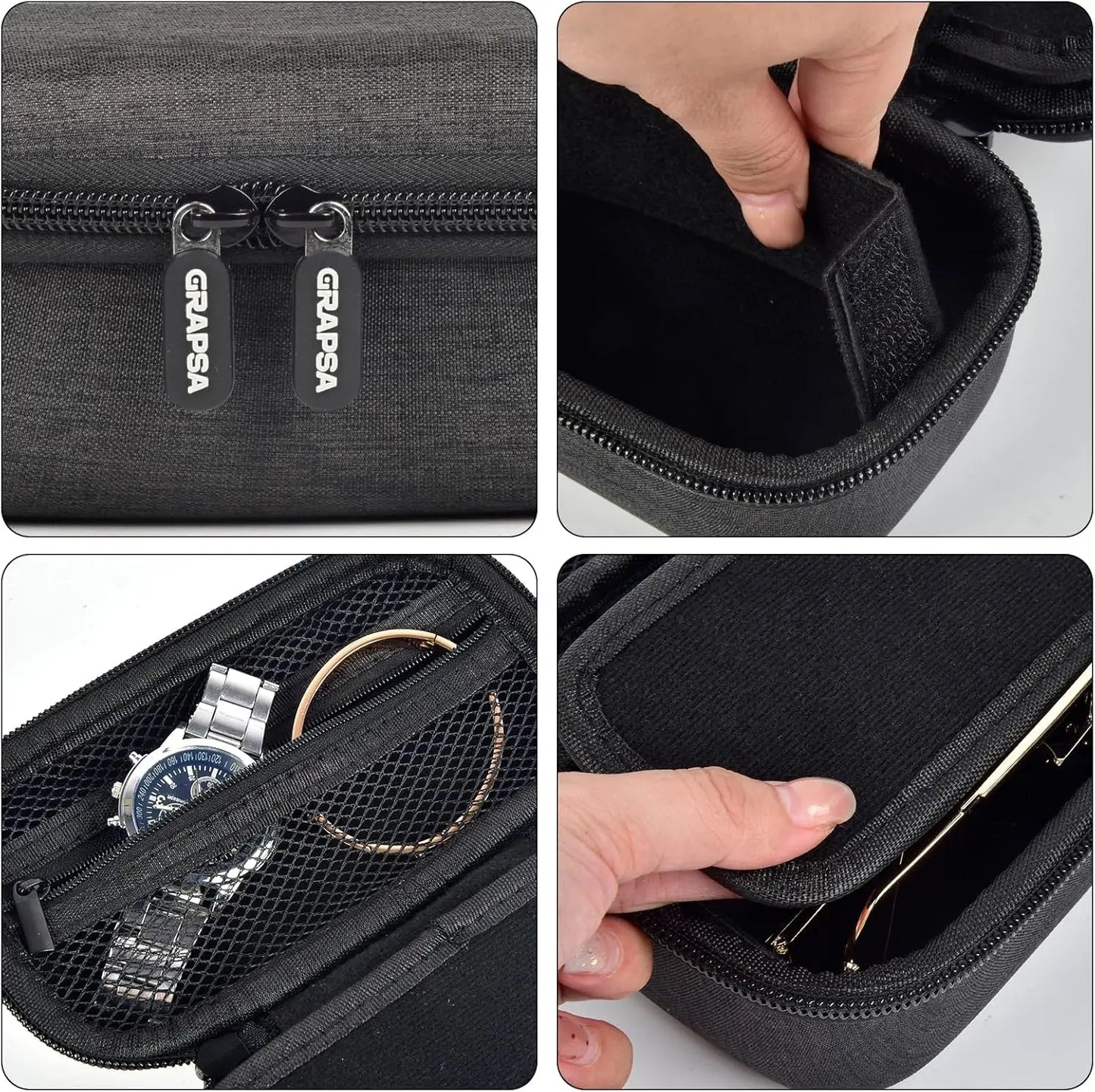 Travel Sunglass Organizer Case for Quay Polarized Sunglasses Men Women, Trendy Glasses Storage Box (Bag Only)
