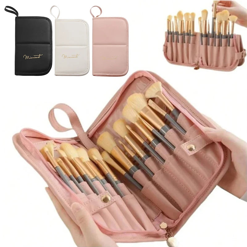Multifunctional Makeup Brush Storage Bag Waterproof Artist Cosmetic Case Handbag Portable Travel Cosmetic Organizer Beauty Tools
