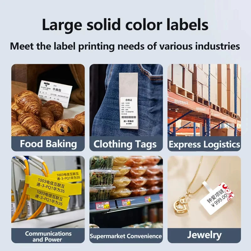 Niimbot Labels Sticker White/Color/Transparent Thermal Adhesive Paper Roll Printer Paper For Niimbot B1 B21 Portable Printer