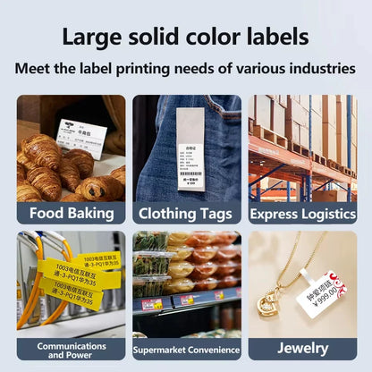 Niimbot Labels Sticker White/Color/Transparent Thermal Adhesive Paper Roll Printer Paper For Niimbot B1 B21 Portable Printer