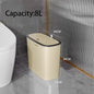 Narrow Shape Press Ring Trash Can with Lid for Bathroom Gap, Highlighting the Features of Garbage Classification