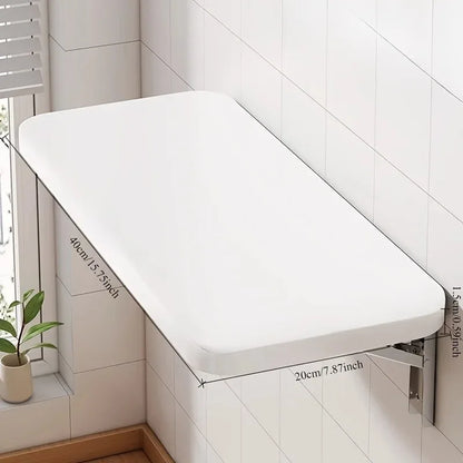 1Pc Wall Mounted Folding Table,Space Saving Wall Rack with Baffle for Home Restaurant Furniture