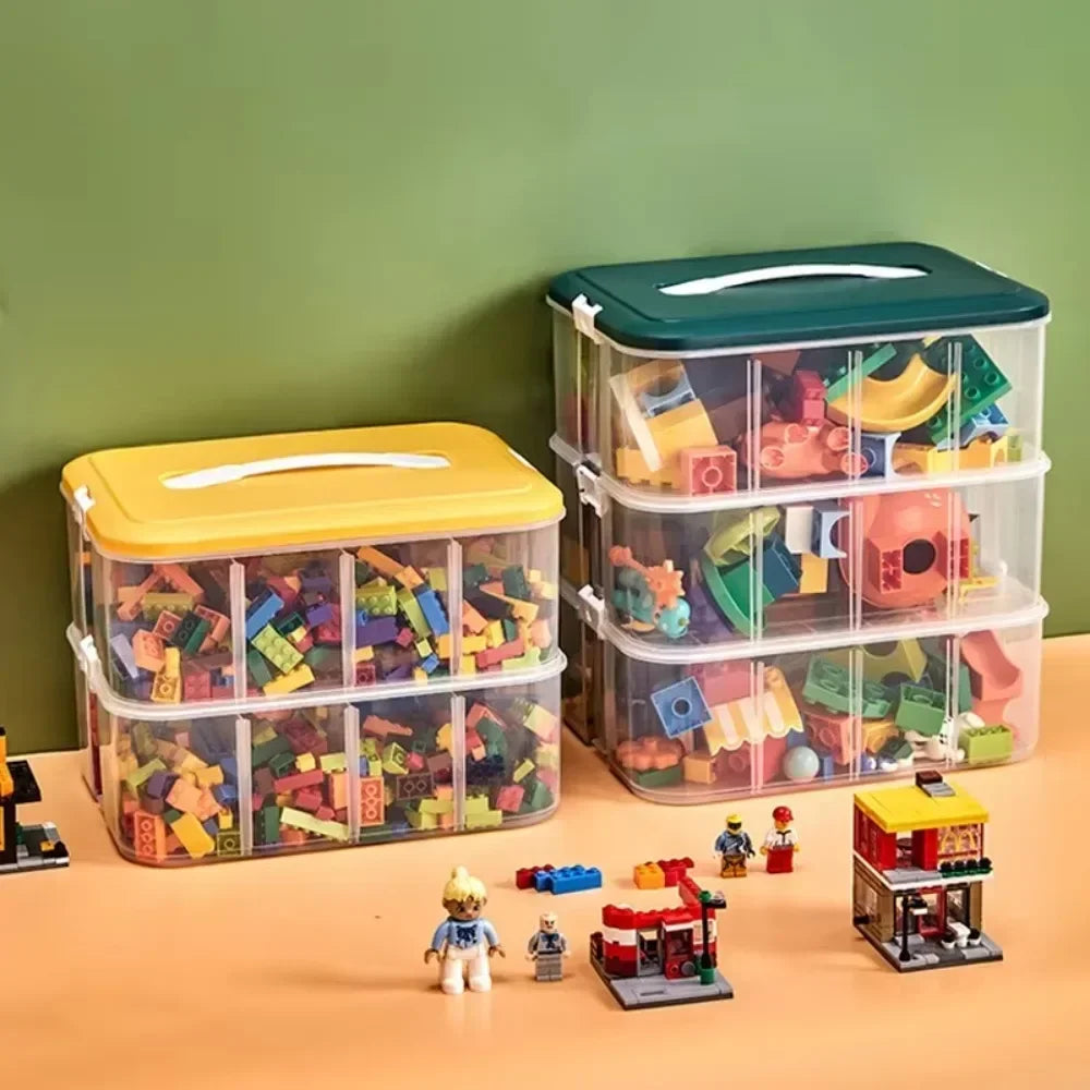 2026 Plastic Storage Box Classified Stackable Transparent Moistureproof Dustproof Building Block Organizer Container