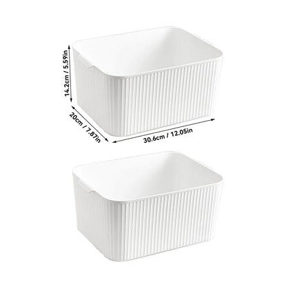 WORTHBUY Multifunctional Plastic Storage Box With Handle Desktop Organizer For Food Bathroom Kitchen Cabinet Storage Organizer