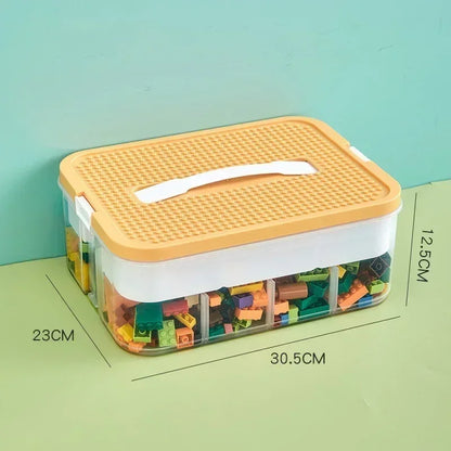 Stackable Building Block Storage Box Transparent Dustproof Moisture-proof Plastic Storage Boxes Kids Lego DIY Educational Toys