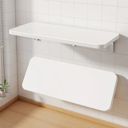 1Pc Wall Mounted Folding Table,Space Saving Wall Rack with Baffle for Home Restaurant Furniture