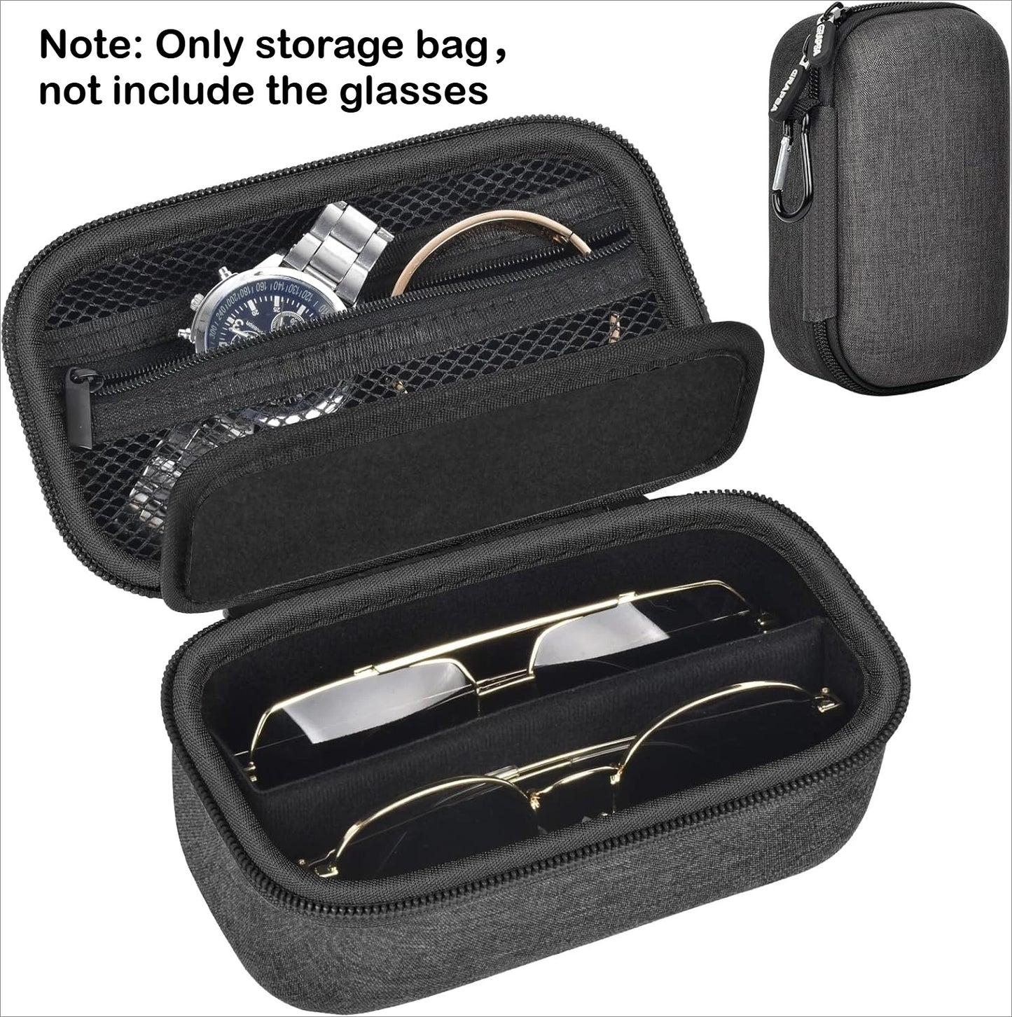 Travel Sunglass Organizer Case for Quay Polarized Sunglasses Men Women, Trendy Glasses Storage Box (Bag Only)