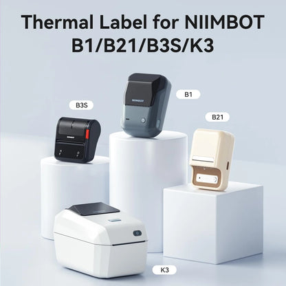 Niimbot Labels Sticker White/Color/Transparent Thermal Adhesive Paper Roll Printer Paper For Niimbot B1 B21 Portable Printer