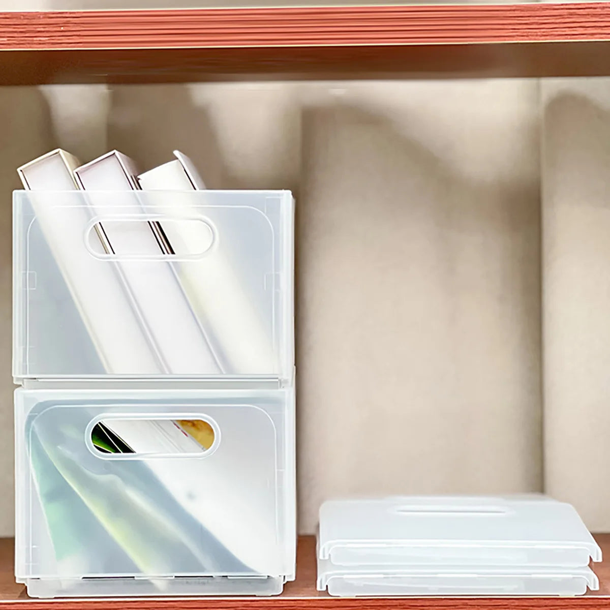 WORTHBUY Cabinet Folding Storage Box With Handle Multi-functional