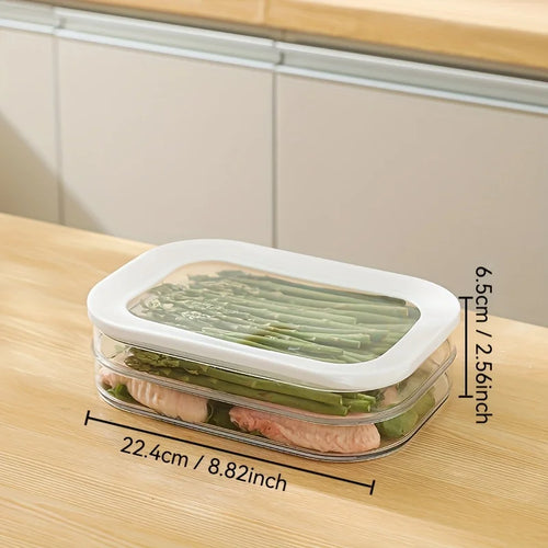 Stackable Meat Container for Fridge Clear Lid Deli Cold Cuts Storage