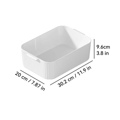 WORTHBUY Multifunctional Plastic Storage Box With Handle Desktop Organizer For Food Bathroom Kitchen Cabinet Storage Organizer