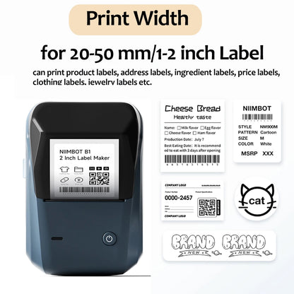 Niimbot B1/B1 PRO Thermal Label Printer Wireless Self-adhesive Bluetooth Inkless Label Maker for Business Price-Tag Sticker