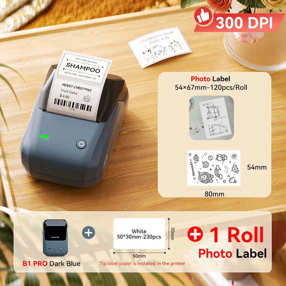 Niimbot B1/B1 PRO Thermal Label Printer Wireless Self-adhesive Bluetooth Inkless Label Maker for Business Price-Tag Sticker