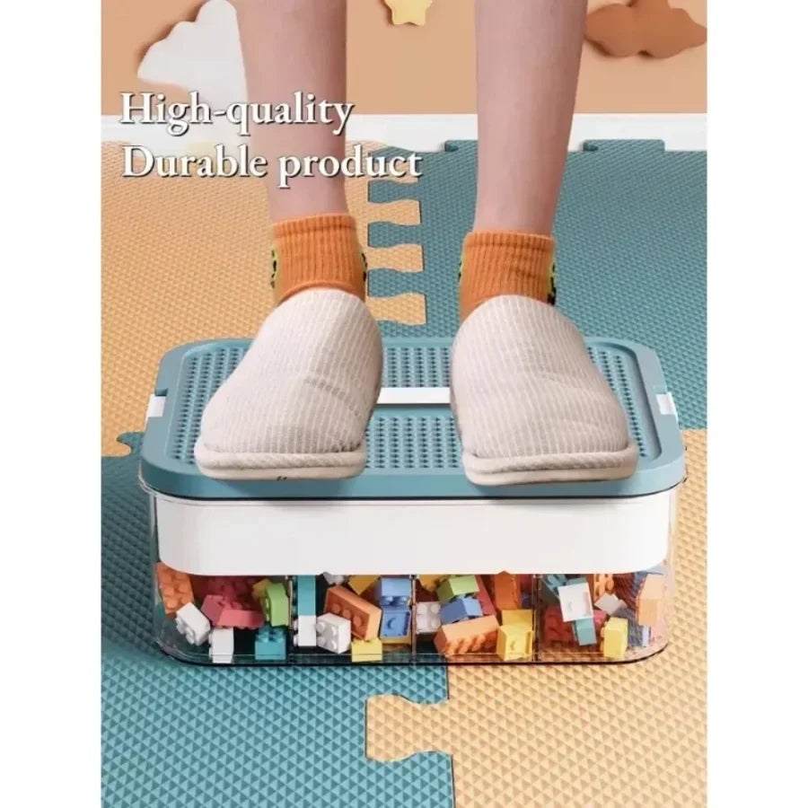 Stackable Building Block Storage Box Transparent Dustproof Moisture-proof Plastic Storage Boxes Kids Lego DIY Educational Toys