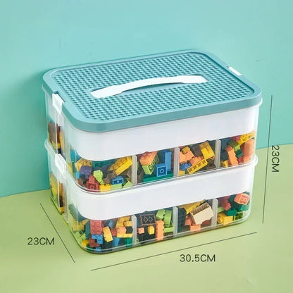 Stackable Building Block Storage Box Transparent Dustproof Moisture-proof Plastic Storage Boxes Kids Lego DIY Educational Toys