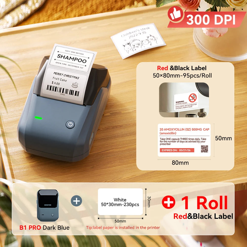 Niimbot B1/B1 PRO Thermal Label Printer Wireless Self-adhesive Bluetooth Inkless Label Maker for Business Price-Tag Sticker